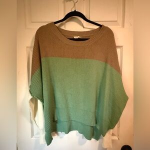 EE:SOME Green and Tan Women's Sweater